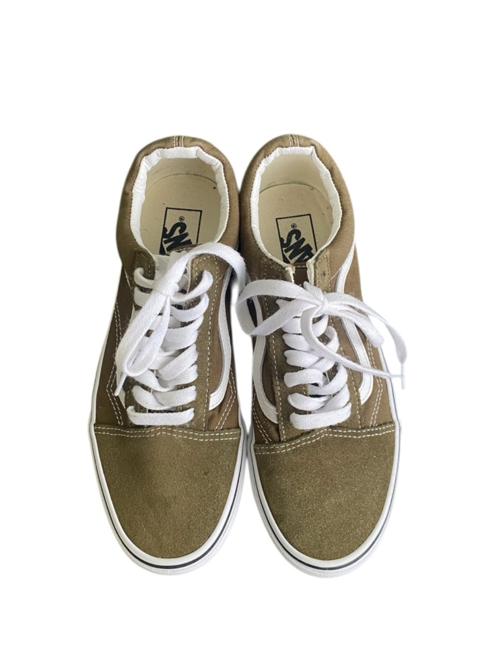 Olive Green Suede Vans Sneakers